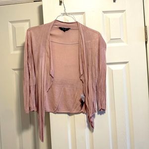 Simply Vera Vera Wang Open Cardigan Sweater Dusty Rose